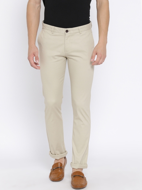 

Duke Men Khaki Slim Fit Self Design Regular Trousers