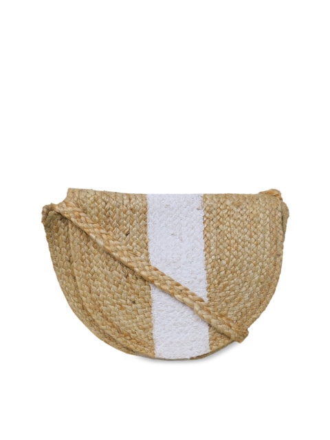 

Diwaah Beige Self Design Sling Bag