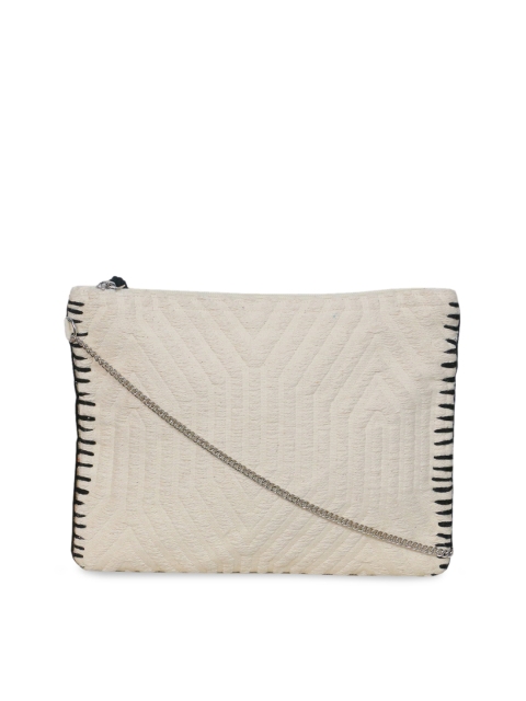 

Diwaah White Self Design Sling Bag