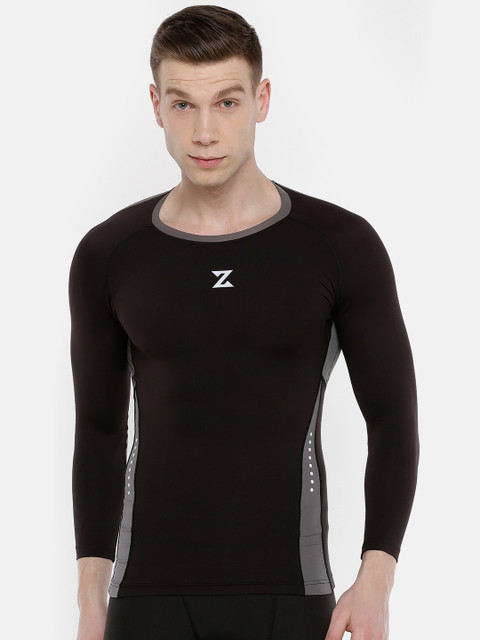 

Azani Men Black Colourblocked Round Neck T-shirt