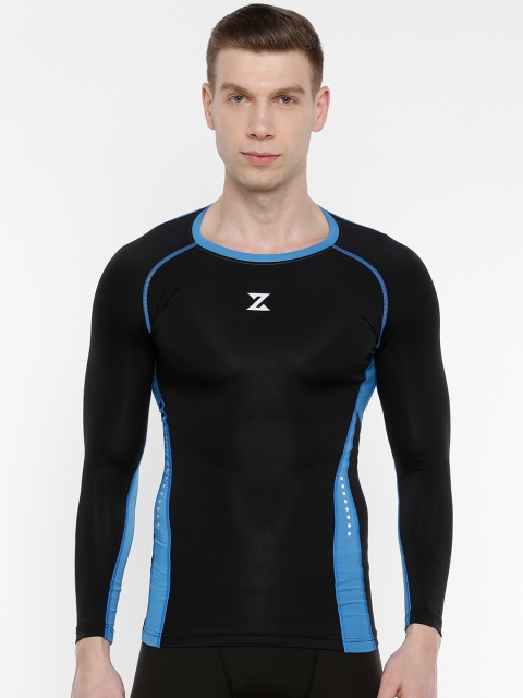 

Azani Men Black Colourblocked Round Neck T-shirt