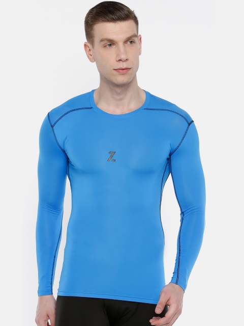 

Azani Men Blue Solid Round Neck T-shirt