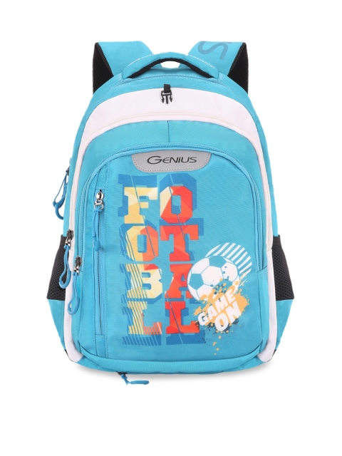 

Genius Unisex Blue Printed 17 inches Medium School Backpack