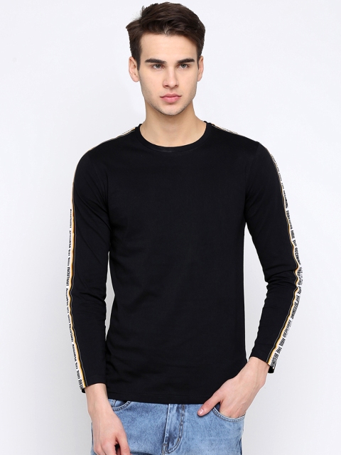 

Maniac Men Black Solid Round Neck Pure Cotton T-shirt