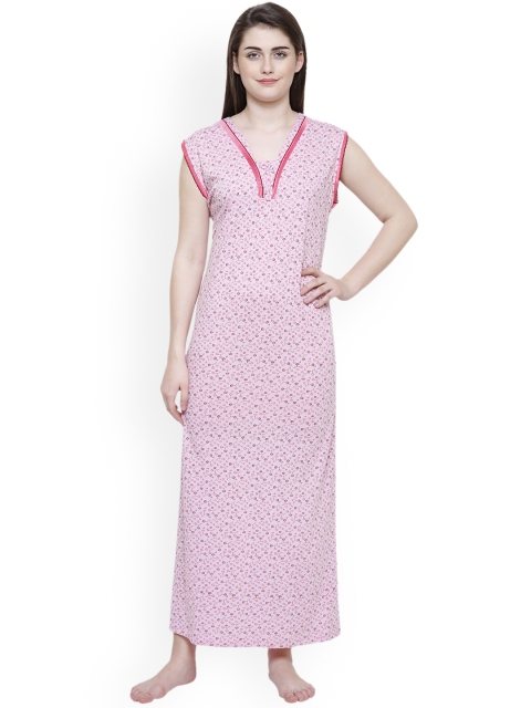 

Secret Wish Pink & Red Printed Nightdress NT-E143-685
