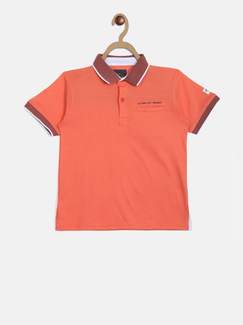 

Blue Giraffe Boys Coral Solid Polo Collar T-shirt