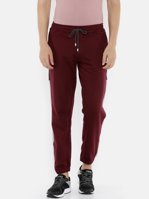 

Azani Men Burgundy Solid Slim-Fit Joggers