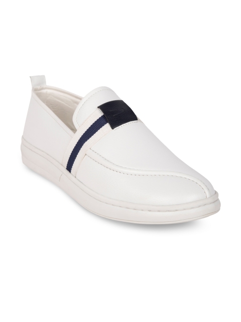 

Duke Men White Slip-On Sneakers