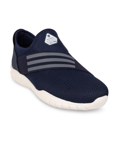 

Duke Men Navy Blue Mesh Slip-On Sneakers