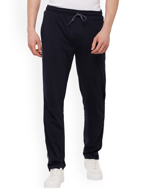 

VINENZIA Men Navy Blue Solid Straight-Fit Trackpants