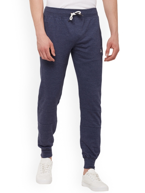 

VINENZIA Men Blue Solid Slim-Fit Joggers