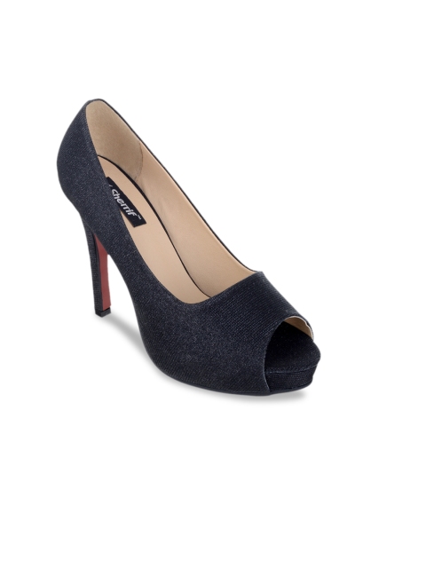 

Sherrif Shoes Women Black Solid Peep Toes