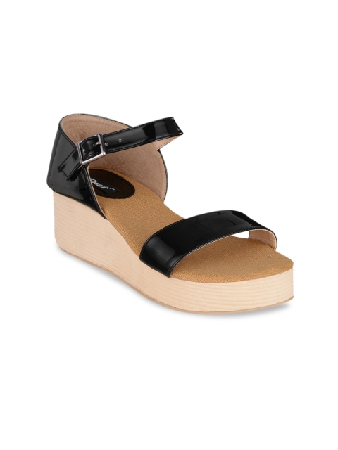 

Sherrif Shoes Women Black Solid Sandals