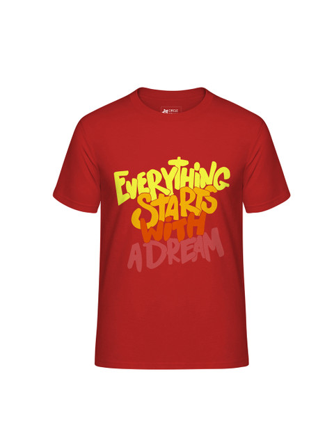 

Circle Square Kids Red Printed Round Neck T-shirt