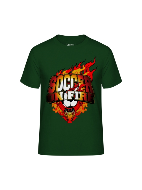 

Circle Square Kids Green Printed Round Neck T-shirt