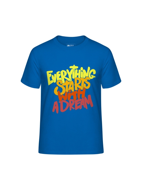 

Circle Square Kids Blue Printed Round Neck T-shirt