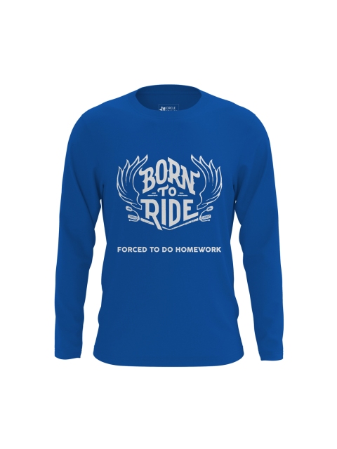 

Circle Square Kids Blue Printed Round Neck T-shirt