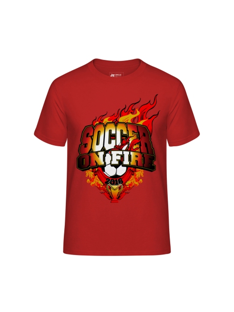 

Circle Square Kids Red Printed Round Neck T-shirt