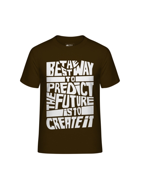 

Circle Square Kids Brown Printed Round Neck T-shirt