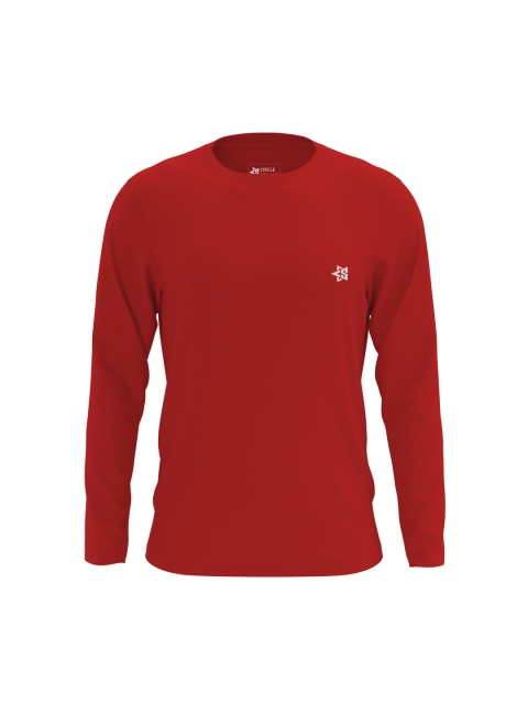 

Circle Square Kids Red Solid Round Neck T-shirt