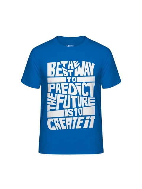 

Circle Square Kids Blue Printed Round Neck T-shirt