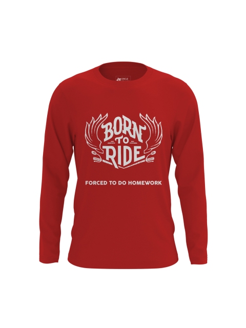 

Circle Square Kids Red Printed Round Neck T-shirt
