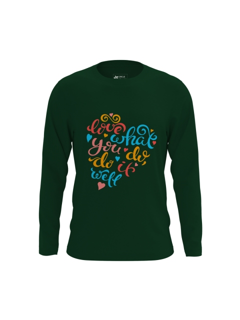 

Circle Square Kids Green Printed Round Neck T-shirt