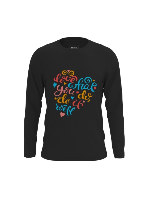 

Circle Square Kids Black Printed Round Neck T-shirt