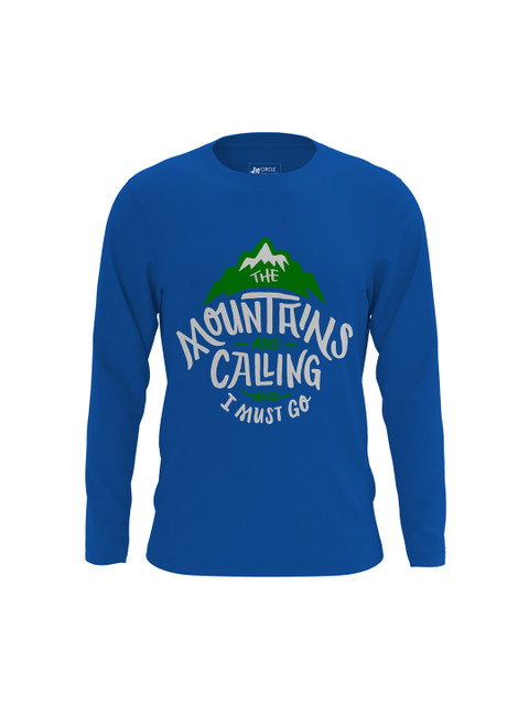 

Circle Square Kids Blue Printed Round Neck T-shirt