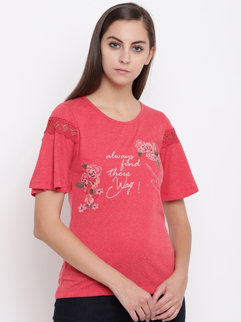 

Miss Grace Women Red Printed Top