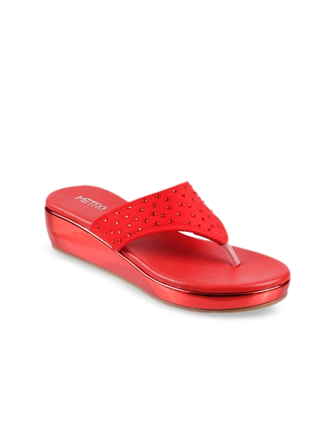 

Metro Girls Red Solid Sandals