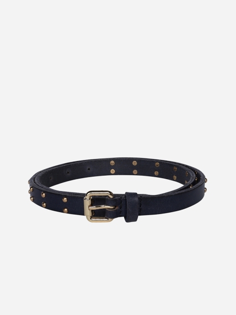 

Aditi Wasan Women Navy Blue Genuine Leather Embellished Belt