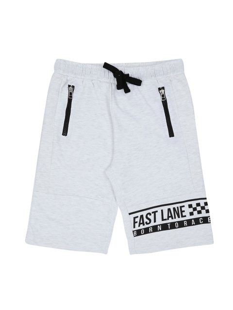 

Pantaloons Junior Boys Grey Melange Self Design Regular Fit Regular Shorts