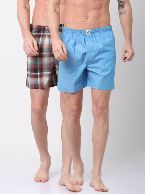 

Urban Dog Men Pack of 2 Boxers UDBX114_UDBX130, Blue