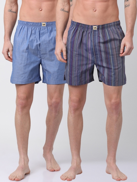 

Urban Dog Mens Pack of 2 Boxers UDBX117_UDBX119-XXL, Multi