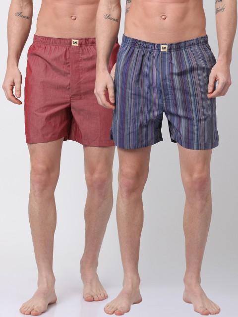 

Urban Dog Mens Pack of 2 Boxers UDBX117_UDBX121-XXL, Multi