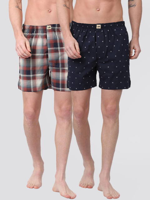 

Urban Dog Men Pack of 2 Printed Boxers UDBX125_UDBX130, Multi