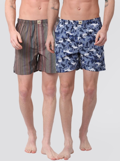 

Urban Dog Men Pack of 2 Printed Boxers UDBX124_UDBX132, Multi