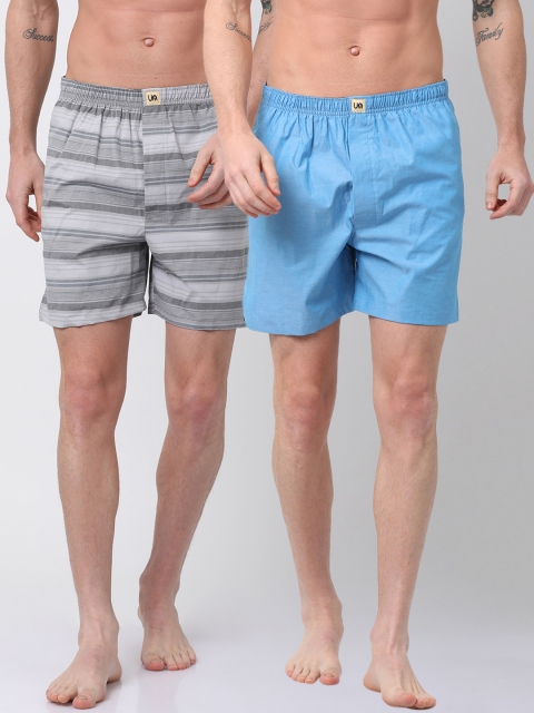 

Urban Dog Men Pack of 2 Boxers UDBX114_UDBX115, Blue