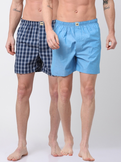 

Urban Dog Men Pack of 2 Boxers UDBX114_UDBX123, Blue
