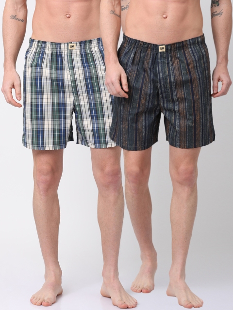 

Urban Dog Mens Pack of 2 Boxers UDBX116_UDBX126-XXL, Multi