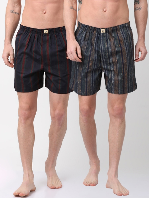 

Urban Dog Mens Pack of 2 Boxers UDBX116_UDBX129-XXL, Multi