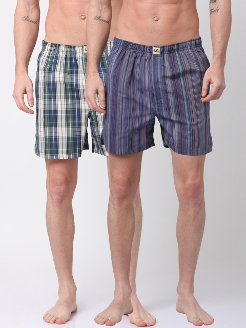 

Urban Dog Mens Pack of 2 Boxers UDBX117_UDBX126-XXL, Multi