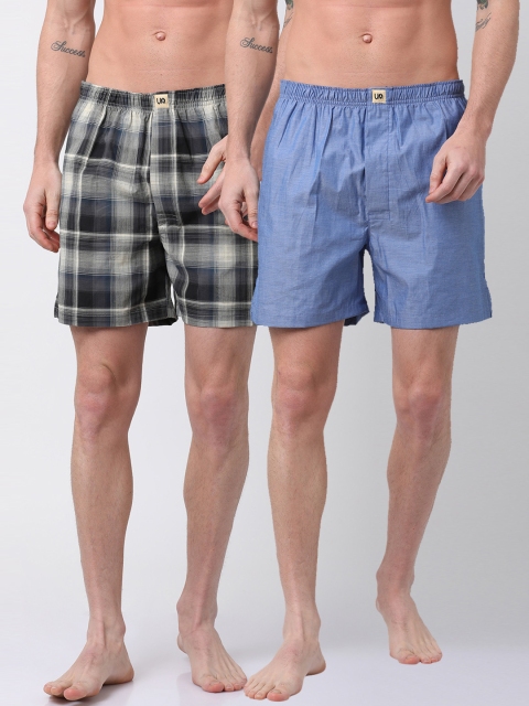 

Urban Dog Mens Pack of 2 Boxers UDBX118_UDBX119-XX, Multi