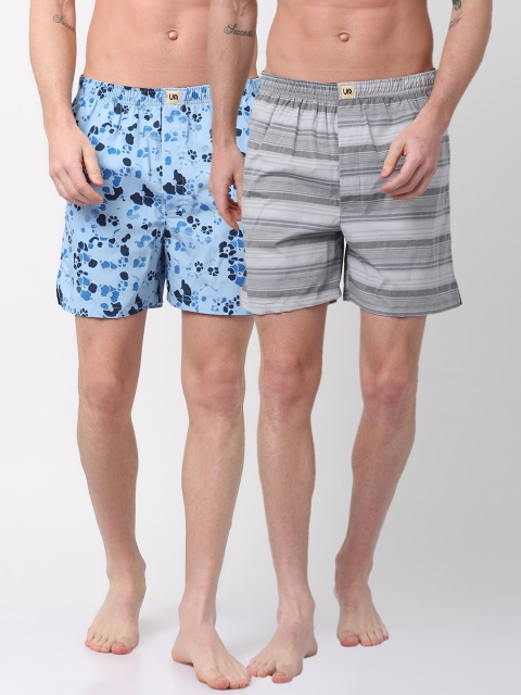 

Urban Dog Mens Pack of 2 Boxers UDBX115_UDBX128-XXL, Multi