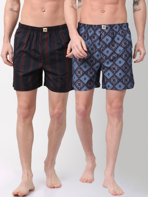 

Urban Dog Men Pack of 2 Boxers UDBX113_UDBX129, Navy blue