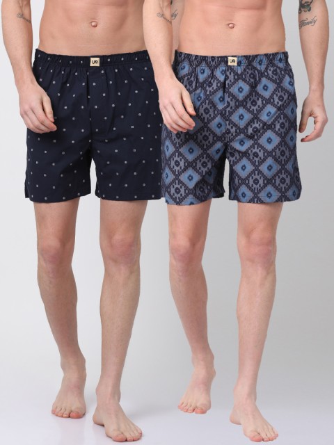 

Urban Dog Men Pack of 2 Boxers UDBX113_UDBX125, Navy blue