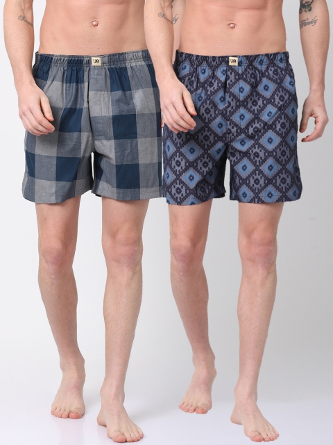

Urban Dog Men Pack of 2 Boxers UDBX113_UDBX127, Navy blue
