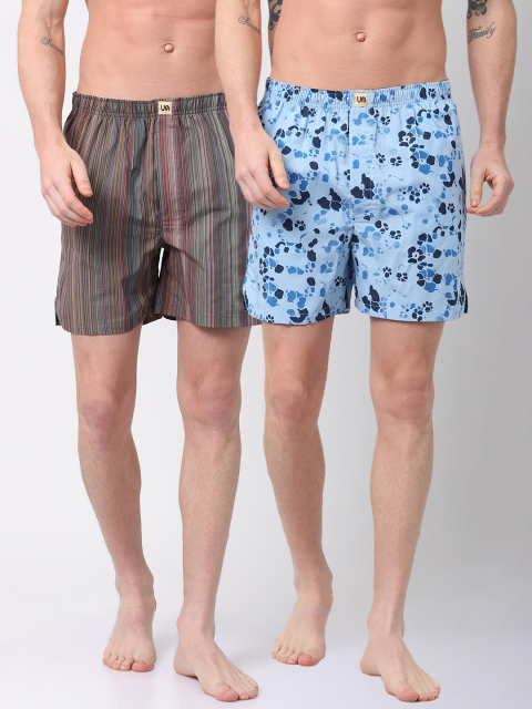 

Urban Dog Men Pack of 2 Printed Boxers UDBX128_UDBX132, Multi