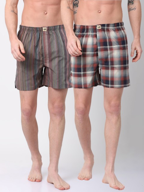 

Urban Dog Men Pack of 2 Printed Boxers UDBX129_UDBX132, Multi
